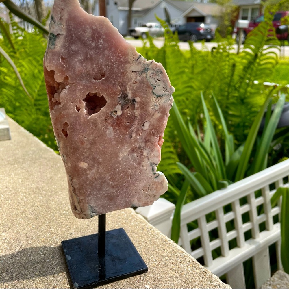 Pink amethyst crystal